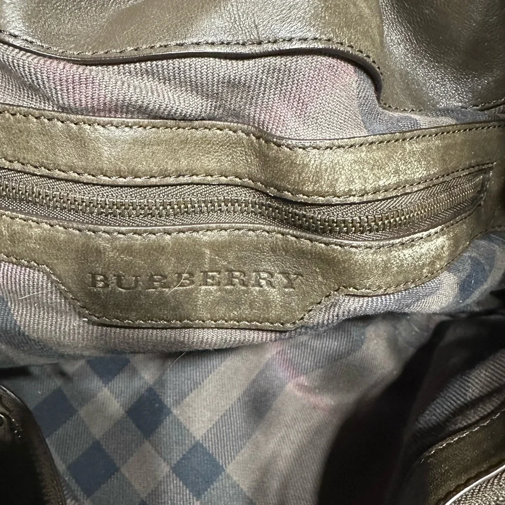 Burberry Quilted huge Leather Shoulder Bag in Dark Brown